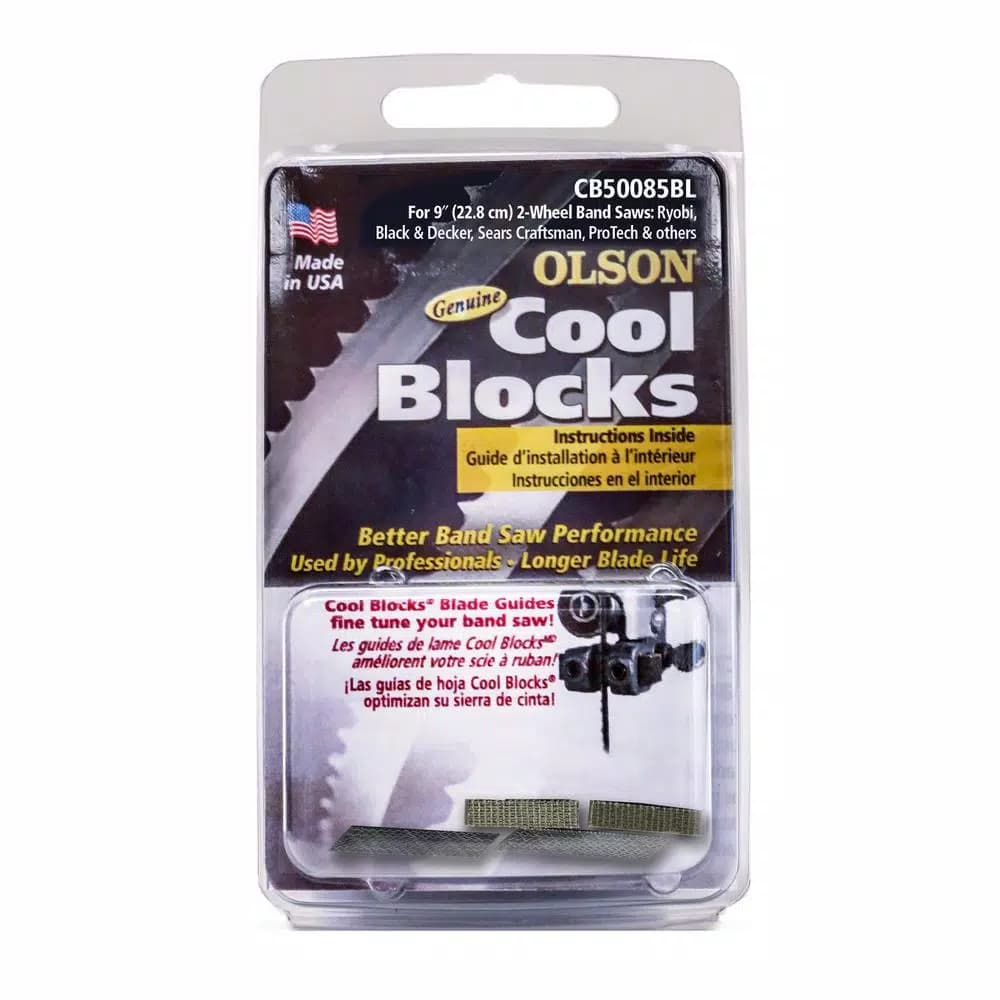 Olson Saw Cool Block Band Saw Blade Guide Blocks for 9 in. Stationary Band Saws