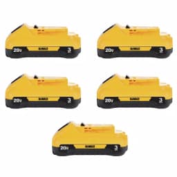 DEWALT 20V MAX Compact Lithium-Ion 3.0Ah Battery Pack, 5-Pack (DCB230) thumbnail 1