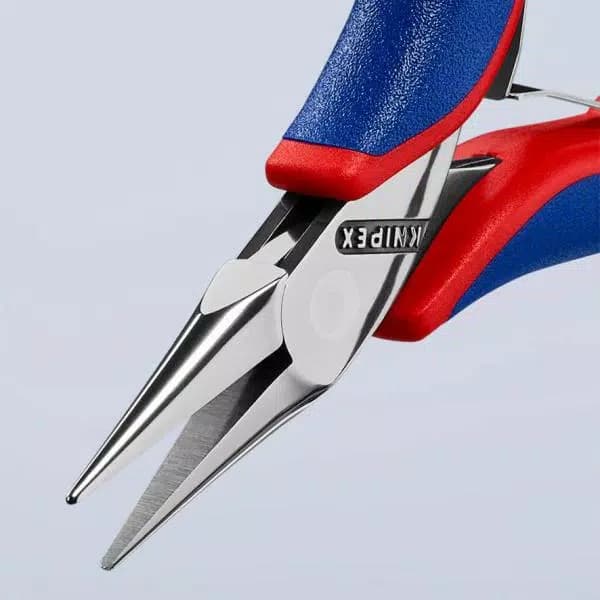KNIPEX 4-1/2 in. Precision Box Joint Electronics Pliers with Flat Tips