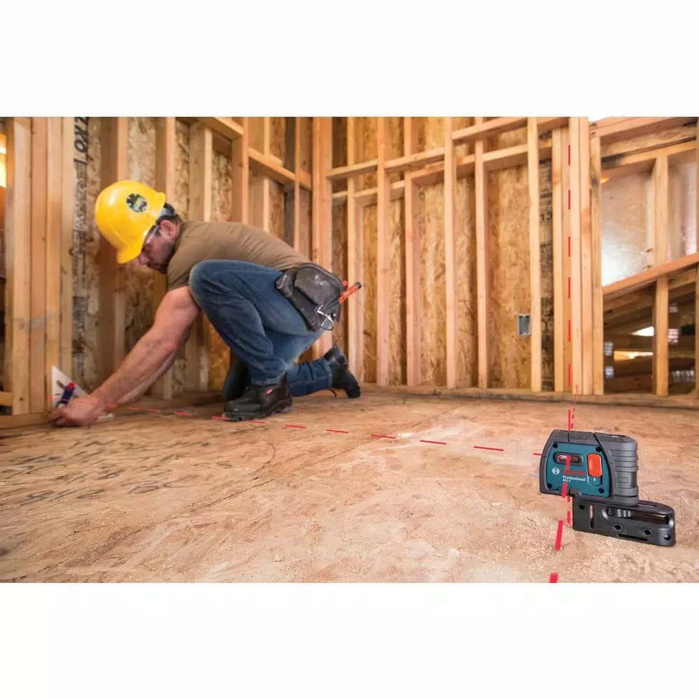 Bosch GPL5S Self-Leveling 5-Point Plumb and Square Laser Level, 100 ft.