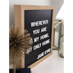 Petal Lane Home Letterlove Magnetic Memo Board with 150 White Letters and Rustic Brown Frame thumbnail 2