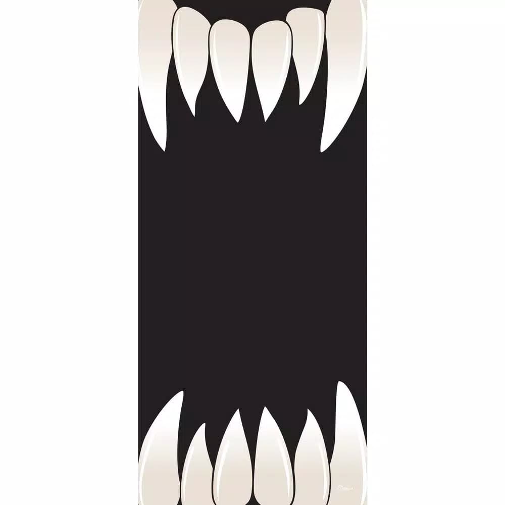 My Door Decor 36 in. x 80 in. Scary Teeth Halloween Front Door Mural Banner