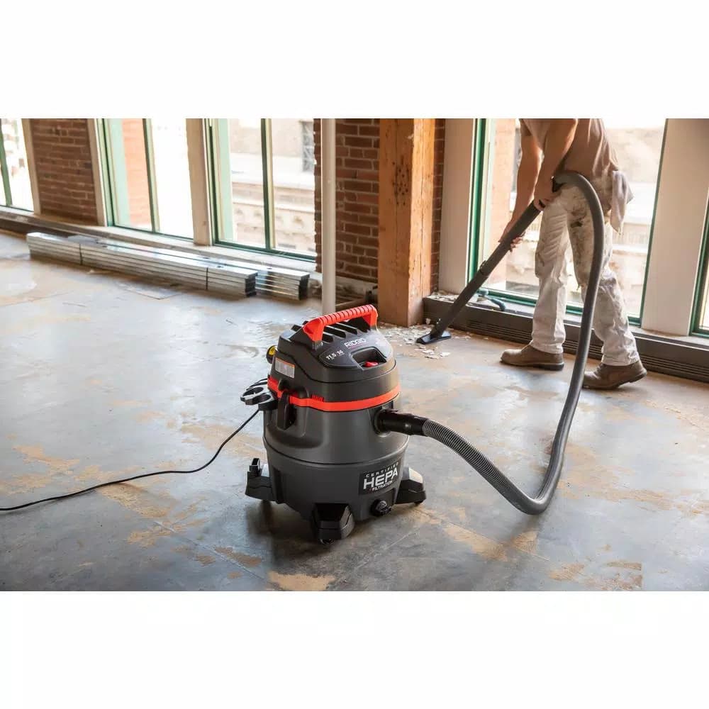 RIDGID 14 Gallon 2-Stage HEPA Commercial Wet/Dry Shop Vacuum, 11.5 Amp