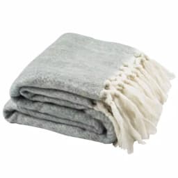Safavieh Magali Grey Chevron Throw Blanket with Oversized Fringe thumbnail 2