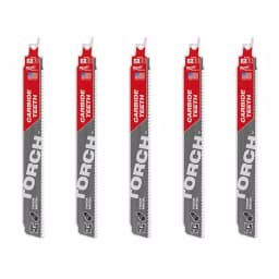 Milwaukee TORCH 9 in. 7 TPI Carbide Teeth Reciprocating Saw Blades for Thick Metal Cutting (5 Pack) thumbnail 1