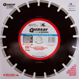 Quasar Speed Kut 200 Silver 14 in. Segmented Diamond Blade for Asphalt and New Concrete thumbnail 3