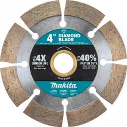 Makita 4 in. Segmented Rim Diamond Blade for Concrete, Brick, and Block thumbnail 1