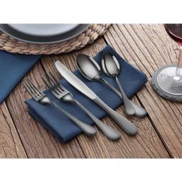 Artaste Rain 36-Piece 18/10 Stainless Steel Flatware Set, Black Titanium Finish, Service for 12 thumbnail 4