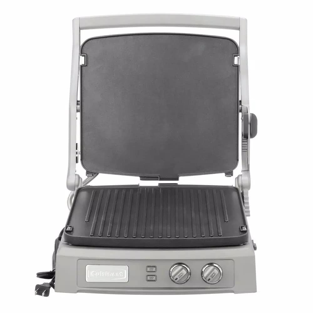 Cuisinart Deluxe Griddler 240 sq. in. Stainless Steel Indoor Grill with Dual-Zone Temperature Control