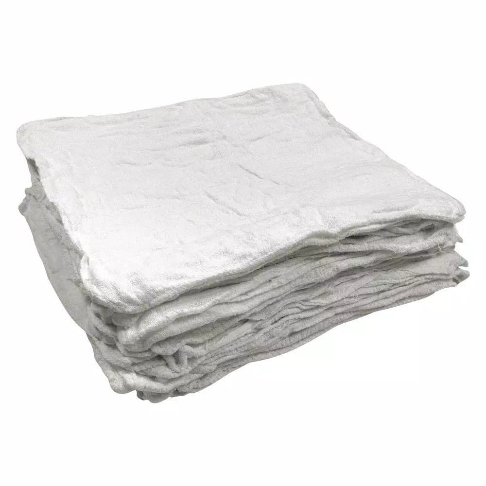 Unbranded 100% Cotton Painter's Rags, 12 in. x 14 in., White, 50-Count Pack