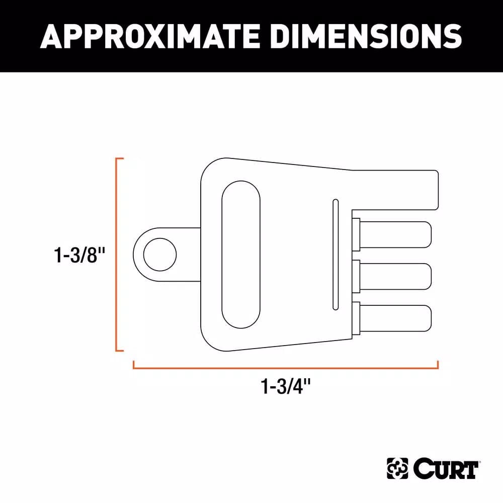 CURT 4-Way Flat Connector Tester for Trailer Wiring