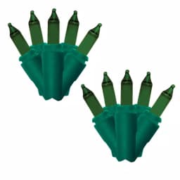 Brite Star 2-Pack Green Mini Christmas Lights, 100-Count Incandescent Lights with Green Wire thumbnail 1