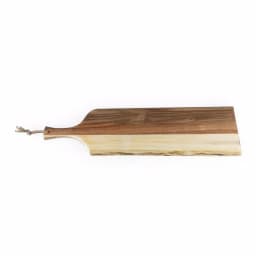 Picnic Time Artisan 30 in. Acacia Wood Serving Board with Live Edge and Hemp Rope Handle thumbnail 2