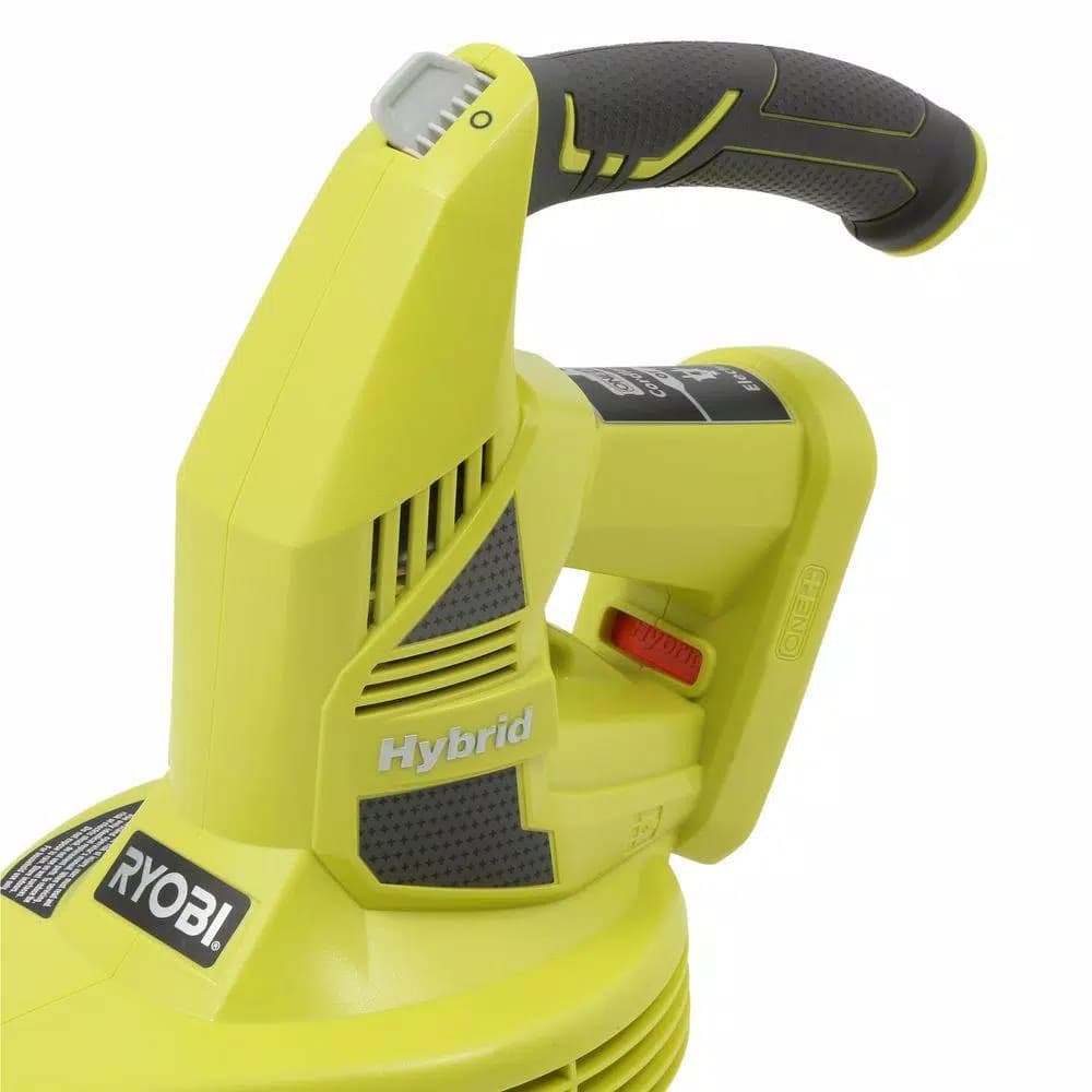 RYOBI ONE+ 18V Lithium-Ion Hybrid Cordless/Corded Leaf Blower, 150 MPH, 200 CFM (Tool Only)