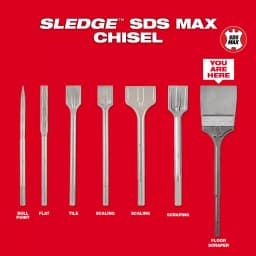 Milwaukee 6 in. SDS-Max SLEDGE Steel Floor Scraper Bit thumbnail 5