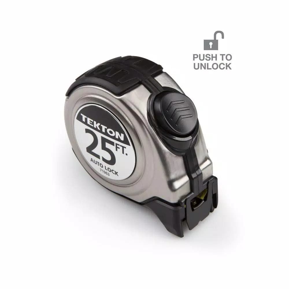 TEKTON 25 ft. x 1 in. Auto Lock Tape Measure with Nylon Coated Blade