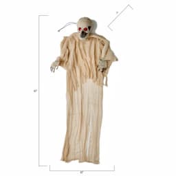 Worth Imports 67 in. Lifesize Hanging Mummy Halloween Decor with Red LED Eyes and Sound Effects thumbnail 2