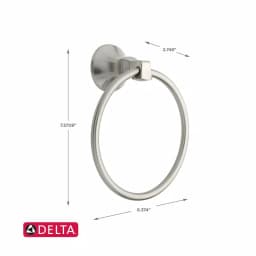 Delta Mandara Brushed Nickel Towel Ring thumbnail 7