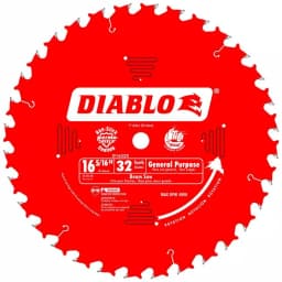 Diablo 16-5/16 in. 32-Tooth General Purpose Beam Saw Blade, 1 in. Arbor thumbnail 1