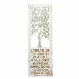 LITTON LANE 12 x 36 in. Shabby Chic Family Branches Inspirational Quote Wall Decor, Rustic Abstract Tree Art thumbnail 1