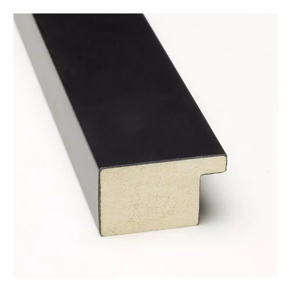 Amanti Art 38 in. W x 26 in. H Framed Glass Dry Erase Calendar Board, Mezzanotte Satin Black Wood
