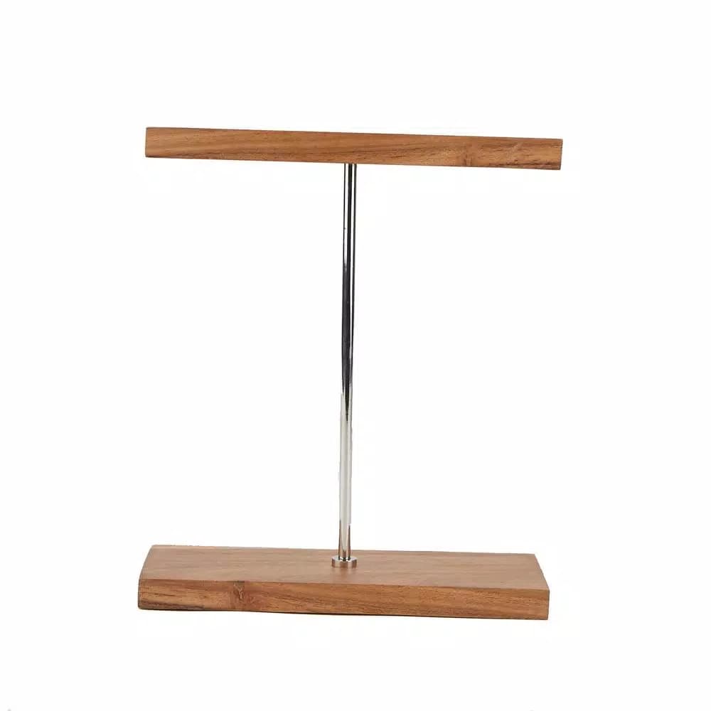 Mind Reader 4-Piece Galvanized Steel Barware Set with Magnetic Bamboo Stand