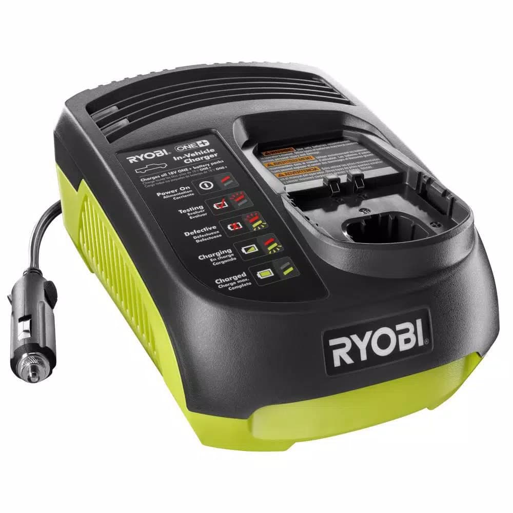 RYOBI 18V ONE+ In-Vehicle Dual Chemistry Charger for 12V DC Outlet