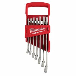 Milwaukee 7-Piece SAE Combination Wrench Set with Max Bite Open-End Grip thumbnail 6