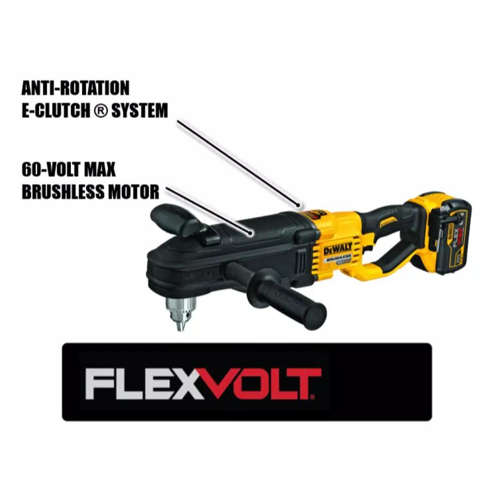 DEWALT DCD470 60V MAX FLEXVOLT Cordless 1/2 in. Stud & Joist Drill with E-Clutch & 9 Ah Battery