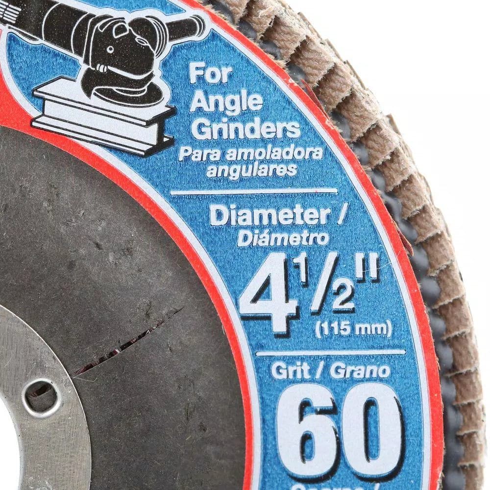 Diablo 4-1/2 in. 60-Grit Steel Demon Grinding and Polishing Flap Disc, Type 29 Conical