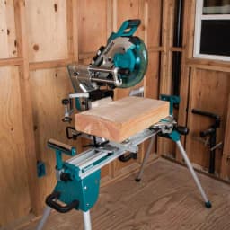 Makita 10 in. Dual-Bevel Sliding Compound Brushless Cordless Miter Saw with Folding Stand Kit thumbnail 2