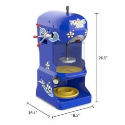 Great Northern Popcorn Ice Cub Shaved Ice Machine, 32 oz. Blue Countertop Snow Cone Maker thumbnail 2