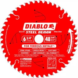 Diablo Steel Demon 6-3/4 in. 48-Tooth 20mm Arbor Carbide Metal Cutting Saw Blade thumbnail 1