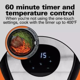 Hamilton Beach 3.4 Qt. Air Fryer with Nonstick Basket, 1500W, Black thumbnail 6