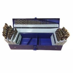 Drill America Killer Force 115-Piece High Speed Steel Jobber Drill Bit Set with Metal Case thumbnail 1