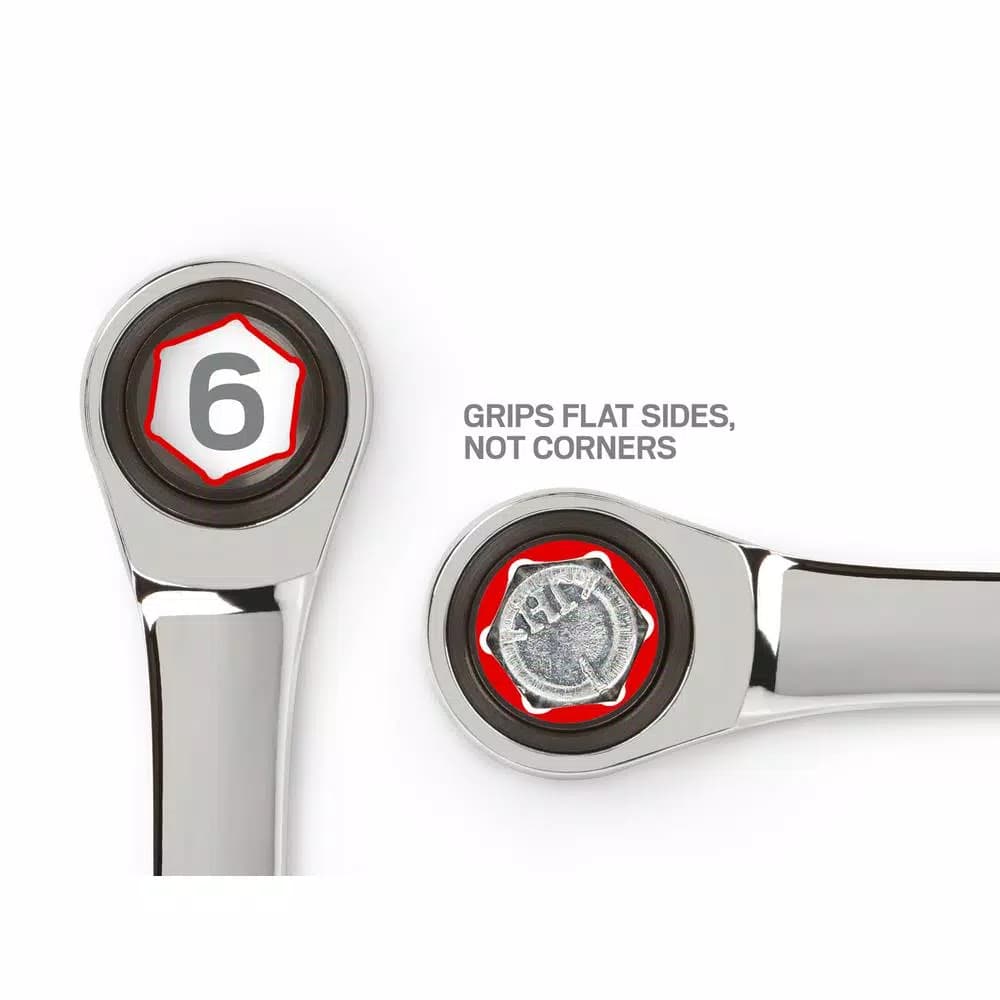 TEKTON 12-Piece Metric Stubby Ratcheting Combination Wrench Set, 8-19 mm