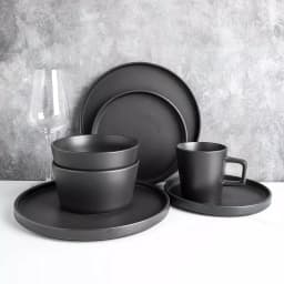 Stone Lain 32-Piece Modern Black Matte Stoneware Dinnerware Set, Service for 8 thumbnail 4