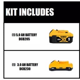 DEWALT 20V MAX Lithium-Ion Battery Pack Bundle - (1) 3.0 Ah and (1) 5.0 Ah Battery thumbnail 2