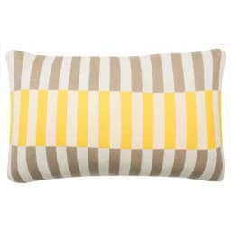 Safavieh Multi-Blocks 12 in. x 20 in. Stone Yellow Natural Striped Throw Pillow thumbnail 3