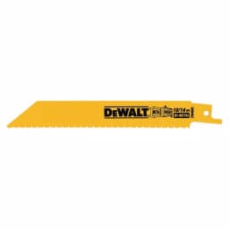DEWALT 6 in. Bi-Metal Reciprocating Saw Blade, 10/14 TPI, Straight Back (5-Pack) thumbnail 4