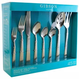 Gibson Home Prato 45-Piece 18/10 Stainless Steel Flatware Set, Service for 8 thumbnail 4