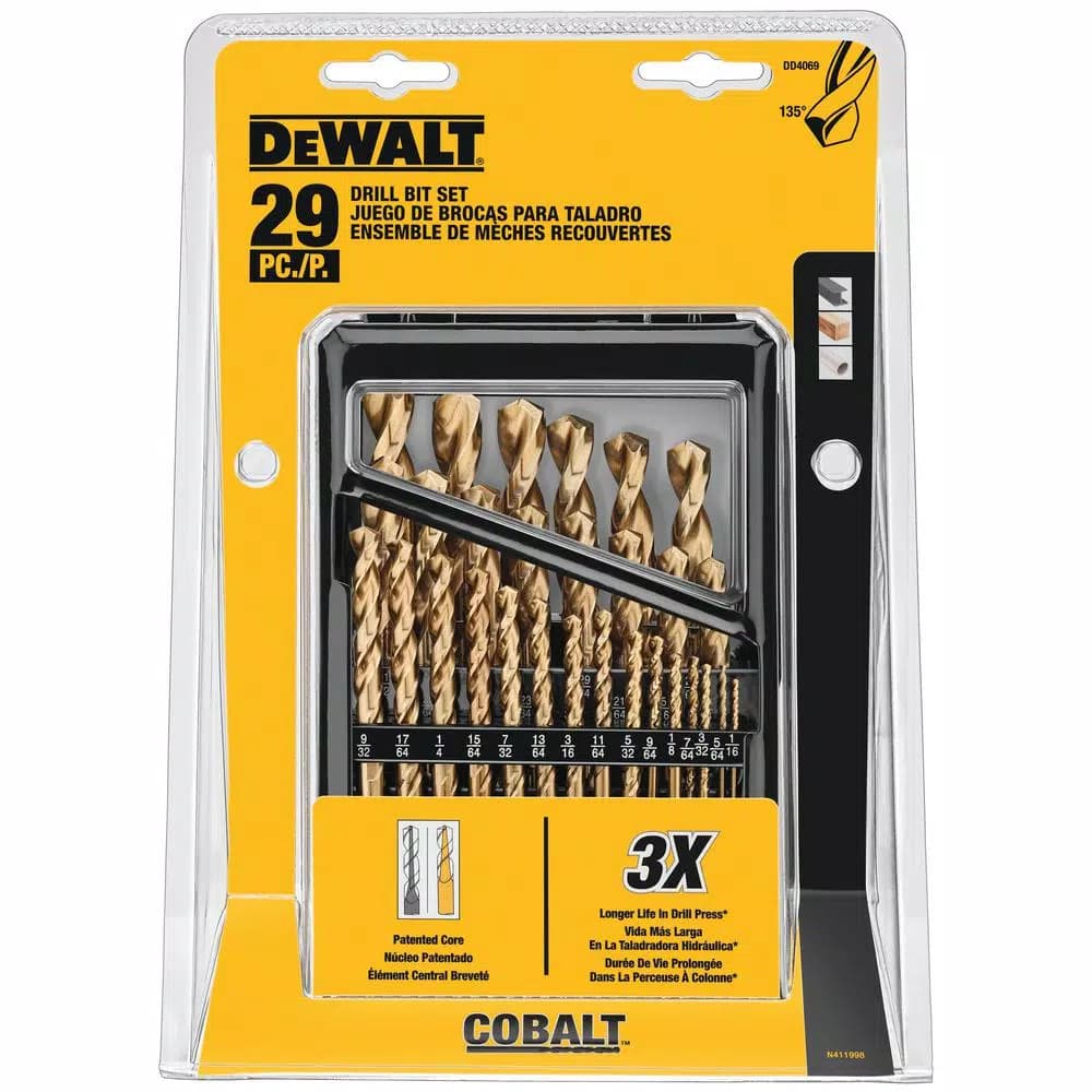 DEWALT 137-Piece Mechanics Tool Set with Bonus 29-Piece Cobalt Drill Bit Set