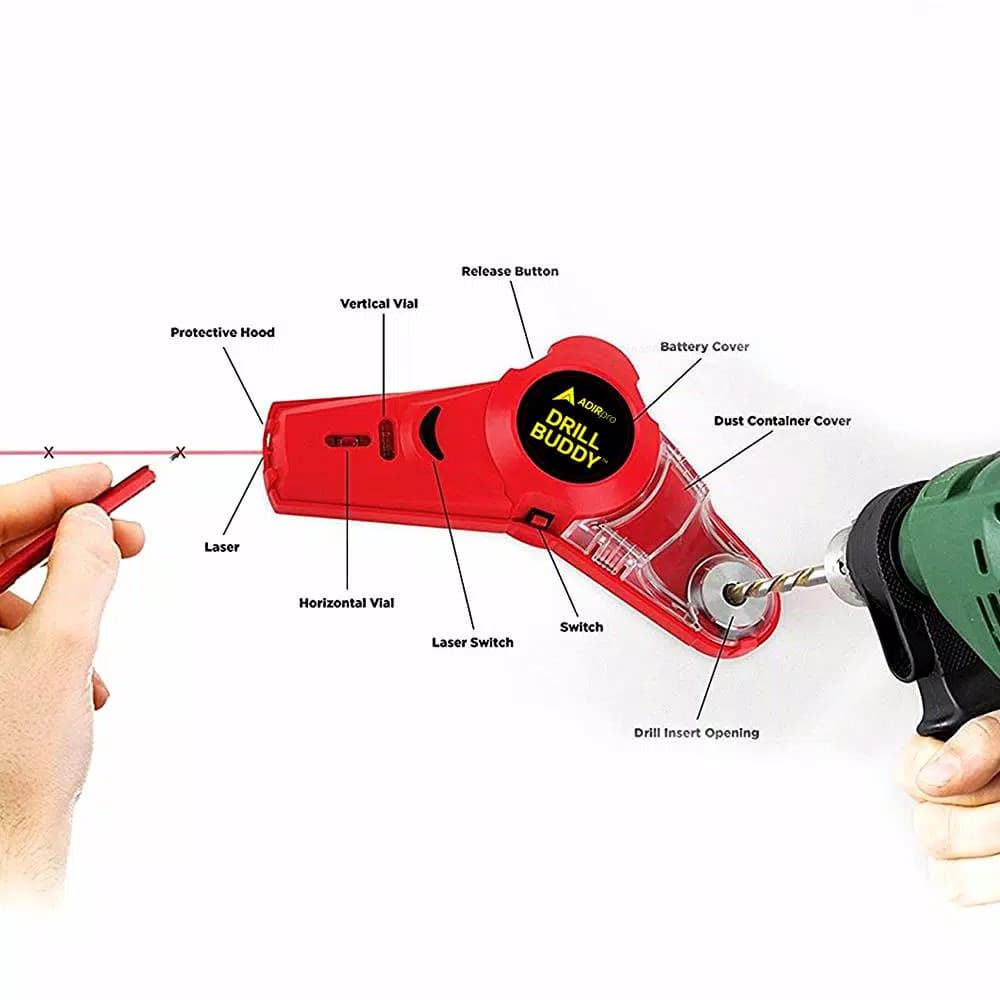 AdirPro Adir Pro Drill Buddy Cordless Dust Collector with Laser Level Guide