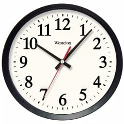 Westclox 14 in. Black Electric Wall Clock with Battery Backup thumbnail 2