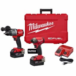 Milwaukee M18 FUEL 18V Brushless Hammer Drill and Surge Hydraulic Driver 2-Tool Combo Kit thumbnail 1