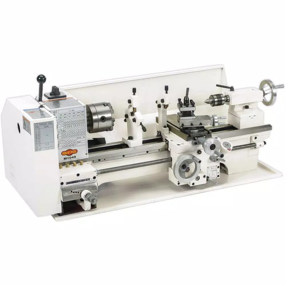Shop Fox 9 in. x 19 in. 110-Volt 3/4 HP Bench-Top Metal Lathe