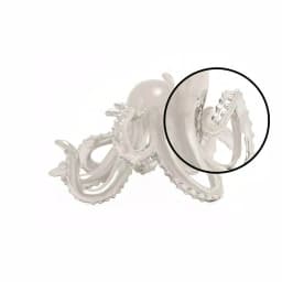 LITTON LANE Polystone Octopus Sculpture - Polished Silver Decorative Statuary thumbnail 3