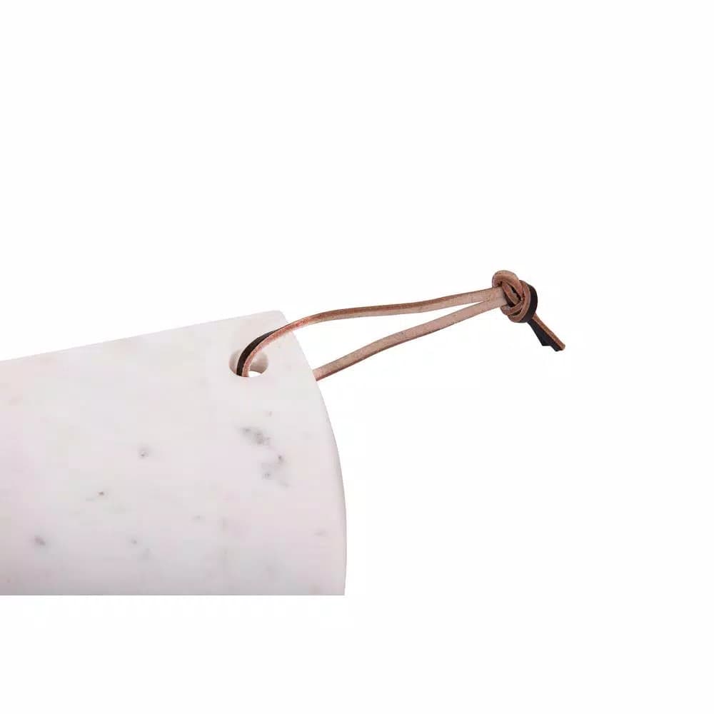 3R Studios Marble and Acacia Wood Cheese Slice Shaped Cutting Board