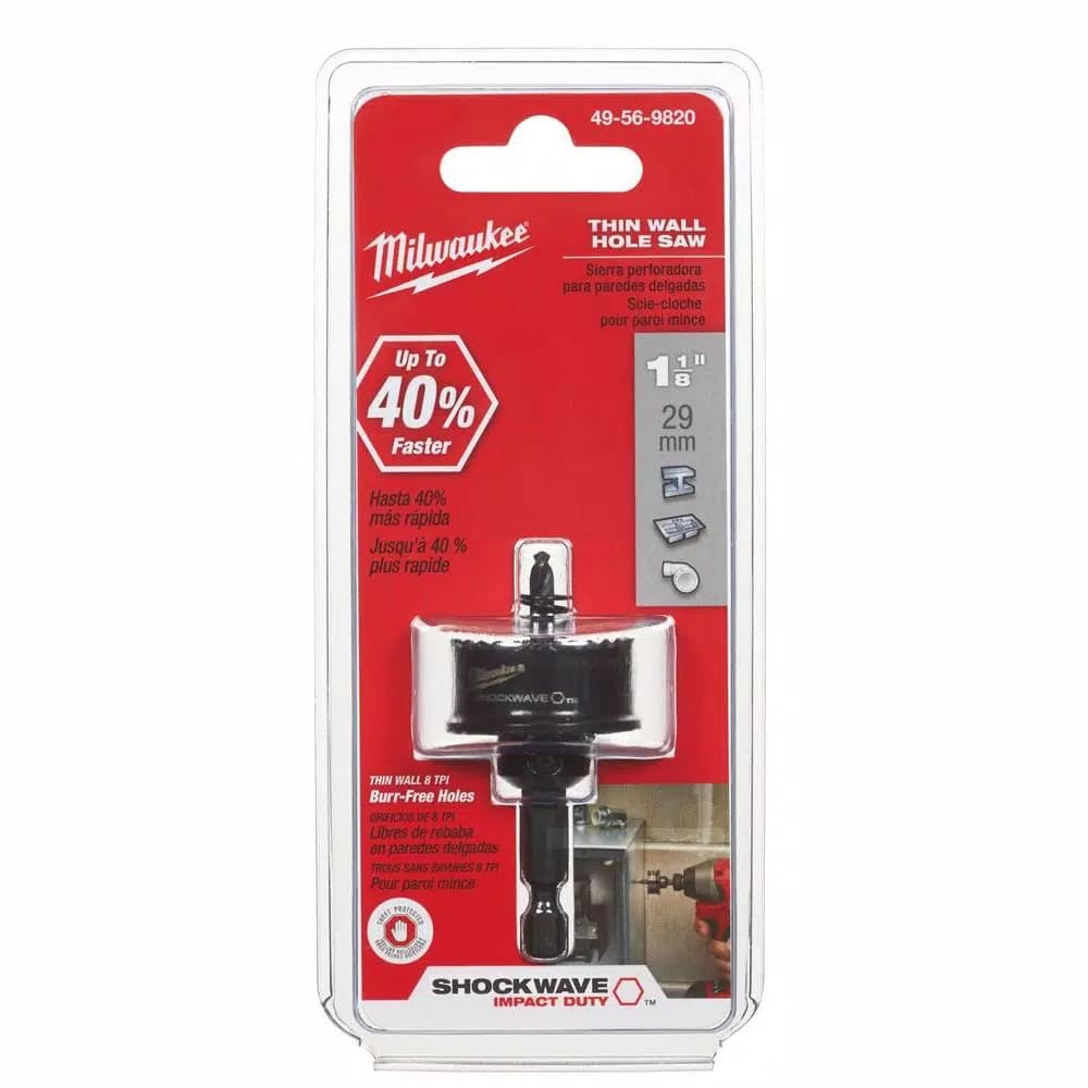 Milwaukee SHOCKWAVE Impact Duty 1-1/8 in. Thin Wall Hole Saw