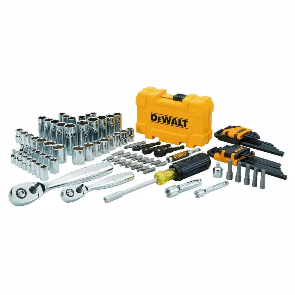 DEWALT 137-Piece Mechanics Tool Set with Bonus 29-Piece Cobalt Drill Bit Set